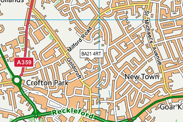 BA21 4RT map - OS VectorMap District (Ordnance Survey)