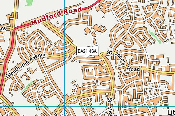 BA21 4SA map - OS VectorMap District (Ordnance Survey)