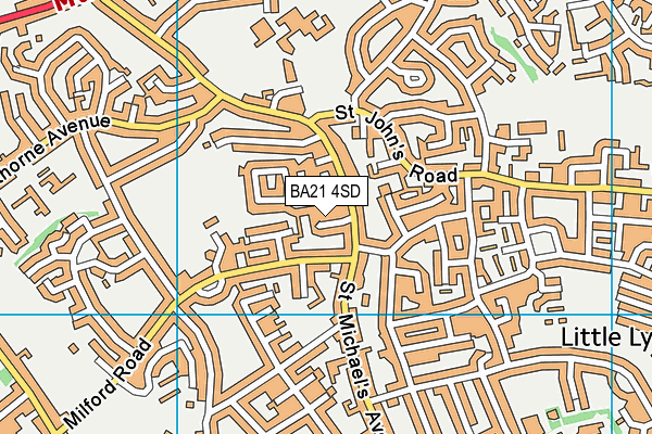 BA21 4SD map - OS VectorMap District (Ordnance Survey)