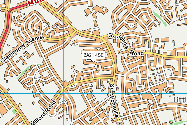 BA21 4SE map - OS VectorMap District (Ordnance Survey)