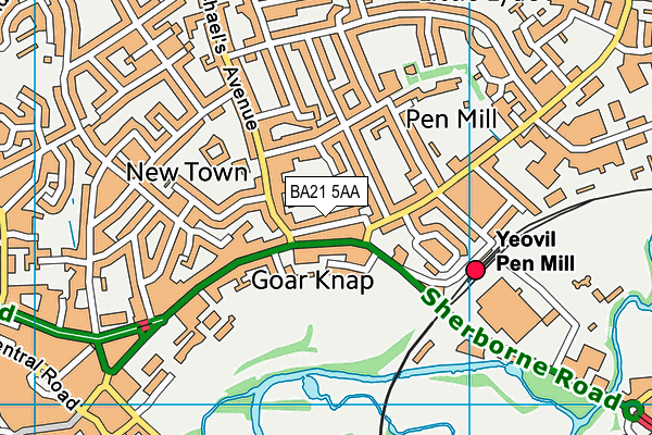 BA21 5AA map - OS VectorMap District (Ordnance Survey)