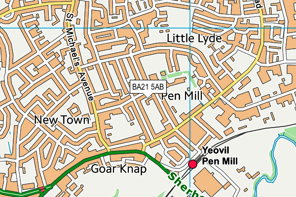 BA21 5AB map - OS VectorMap District (Ordnance Survey)