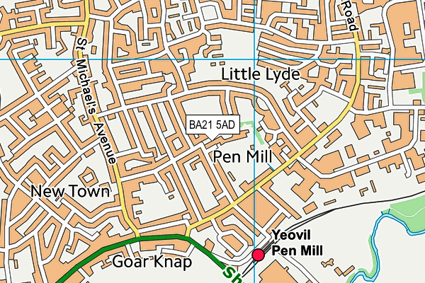 BA21 5AD map - OS VectorMap District (Ordnance Survey)