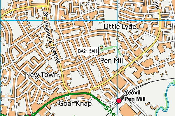 BA21 5AH map - OS VectorMap District (Ordnance Survey)