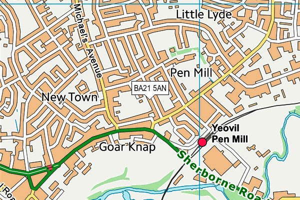 BA21 5AN map - OS VectorMap District (Ordnance Survey)