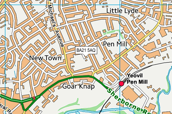 BA21 5AQ map - OS VectorMap District (Ordnance Survey)