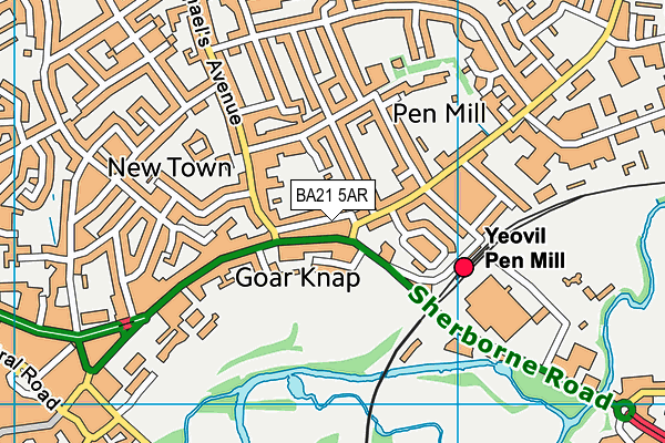 BA21 5AR map - OS VectorMap District (Ordnance Survey)