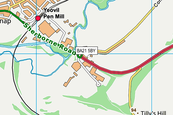 BA21 5BY map - OS VectorMap District (Ordnance Survey)