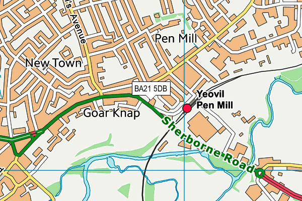 BA21 5DB map - OS VectorMap District (Ordnance Survey)