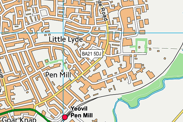 BA21 5DJ map - OS VectorMap District (Ordnance Survey)