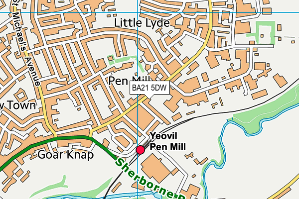 BA21 5DW map - OS VectorMap District (Ordnance Survey)