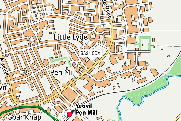 BA21 5DX map - OS VectorMap District (Ordnance Survey)