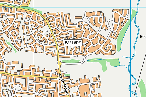 BA21 5DZ map - OS VectorMap District (Ordnance Survey)