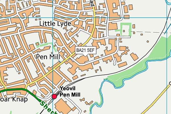 BA21 5EF map - OS VectorMap District (Ordnance Survey)