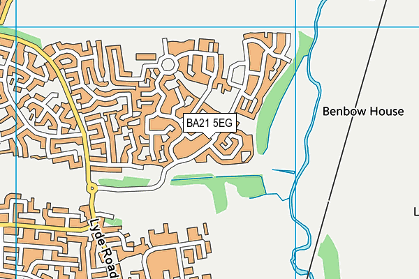 BA21 5EG map - OS VectorMap District (Ordnance Survey)