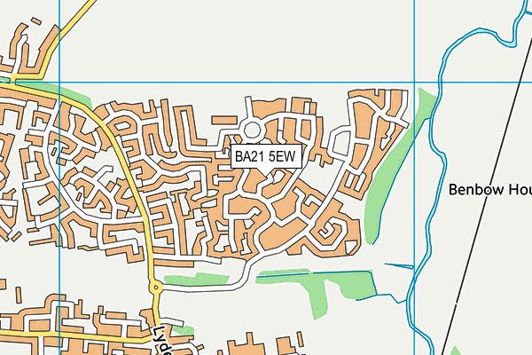 BA21 5EW map - OS VectorMap District (Ordnance Survey)