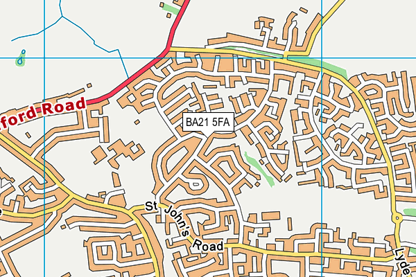 BA21 5FA map - OS VectorMap District (Ordnance Survey)