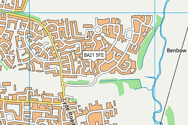 BA21 5FE map - OS VectorMap District (Ordnance Survey)