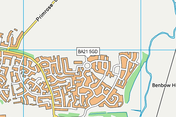 BA21 5GD map - OS VectorMap District (Ordnance Survey)