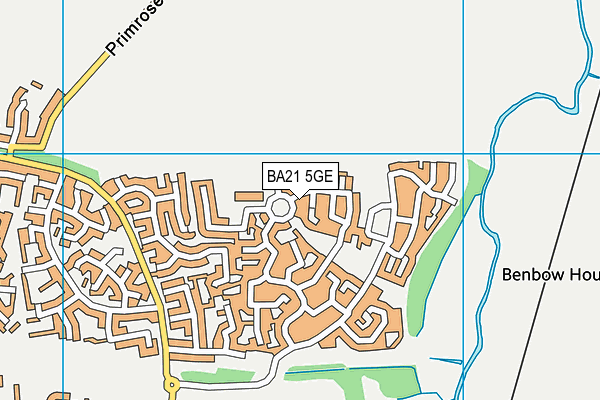 BA21 5GE map - OS VectorMap District (Ordnance Survey)