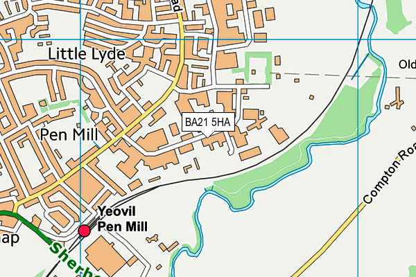 BA21 5HA map - OS VectorMap District (Ordnance Survey)