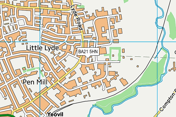 BA21 5HN map - OS VectorMap District (Ordnance Survey)