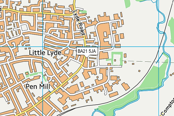 BA21 5JA map - OS VectorMap District (Ordnance Survey)