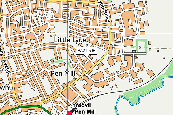 BA21 5JE map - OS VectorMap District (Ordnance Survey)