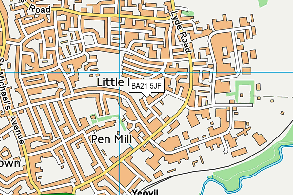 BA21 5JF map - OS VectorMap District (Ordnance Survey)