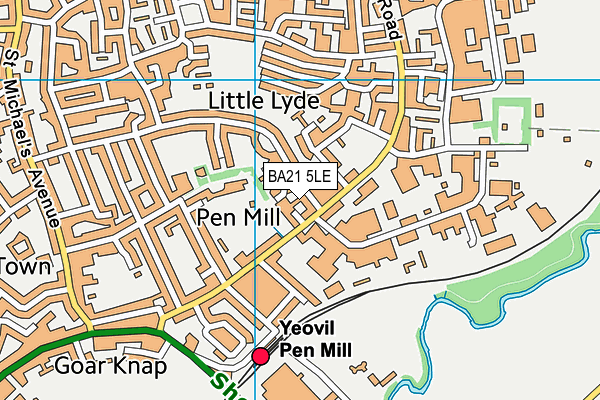 BA21 5LE map - OS VectorMap District (Ordnance Survey)