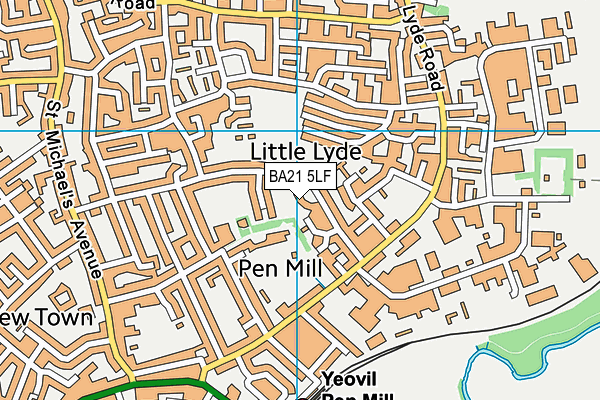 BA21 5LF map - OS VectorMap District (Ordnance Survey)