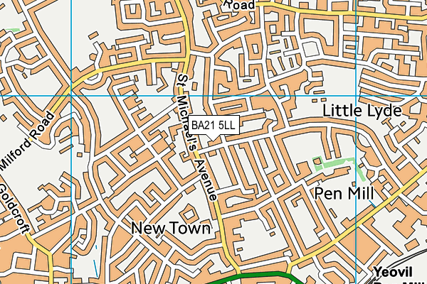 BA21 5LL map - OS VectorMap District (Ordnance Survey)