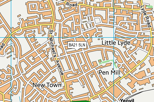 BA21 5LN map - OS VectorMap District (Ordnance Survey)