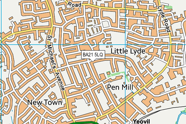 BA21 5LQ map - OS VectorMap District (Ordnance Survey)