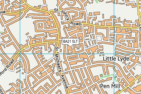 BA21 5LT map - OS VectorMap District (Ordnance Survey)