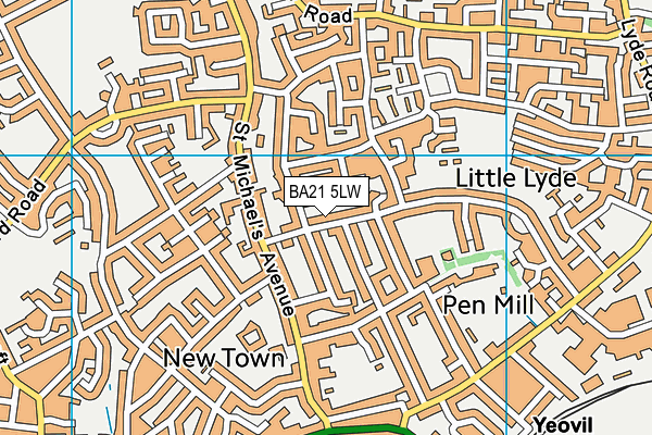 BA21 5LW map - OS VectorMap District (Ordnance Survey)