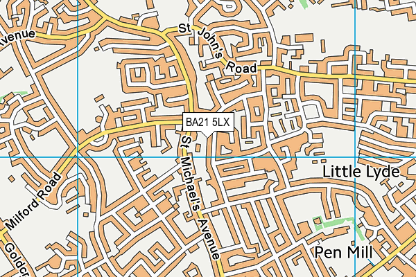 BA21 5LX map - OS VectorMap District (Ordnance Survey)