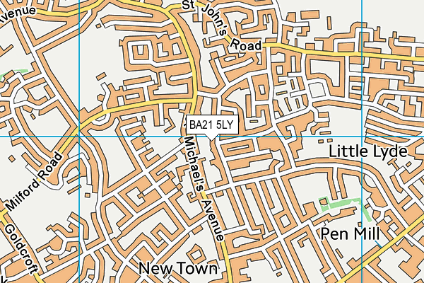 BA21 5LY map - OS VectorMap District (Ordnance Survey)