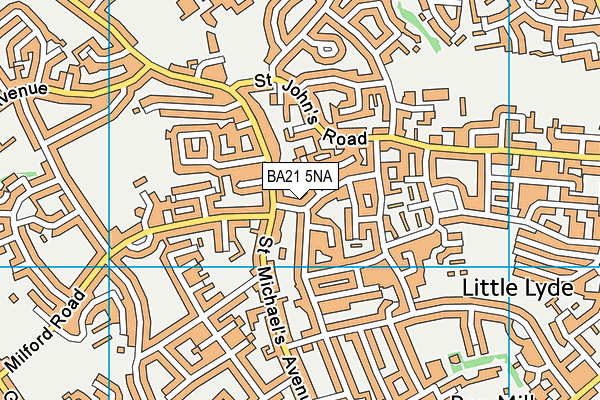 BA21 5NA map - OS VectorMap District (Ordnance Survey)