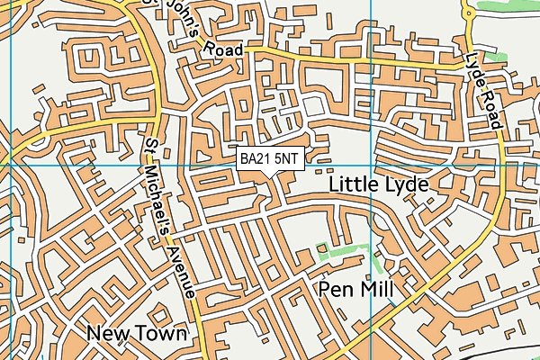 BA21 5NT map - OS VectorMap District (Ordnance Survey)