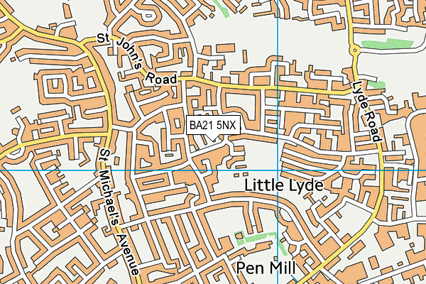 BA21 5NX map - OS VectorMap District (Ordnance Survey)