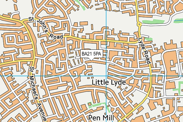 BA21 5PA map - OS VectorMap District (Ordnance Survey)