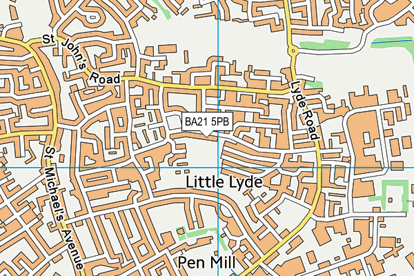 BA21 5PB map - OS VectorMap District (Ordnance Survey)