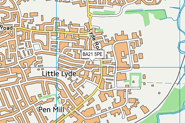 BA21 5PE map - OS VectorMap District (Ordnance Survey)