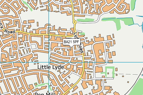 BA21 5PF map - OS VectorMap District (Ordnance Survey)