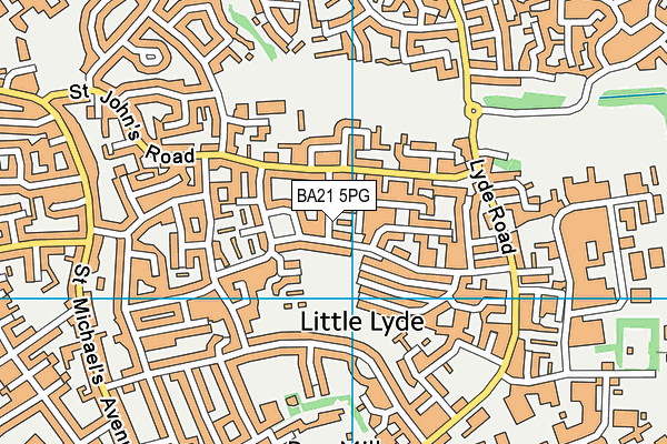 BA21 5PG map - OS VectorMap District (Ordnance Survey)