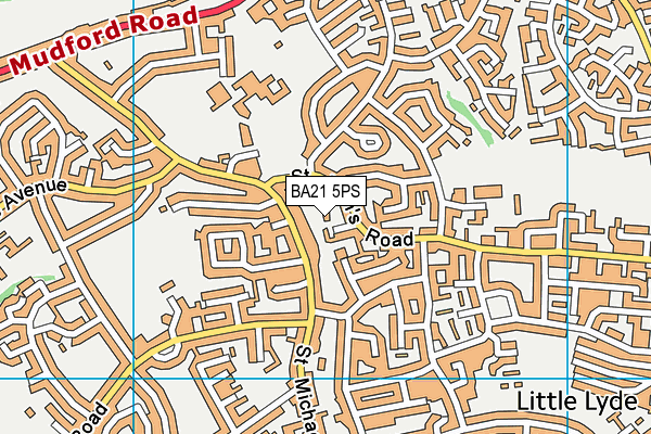 BA21 5PS map - OS VectorMap District (Ordnance Survey)