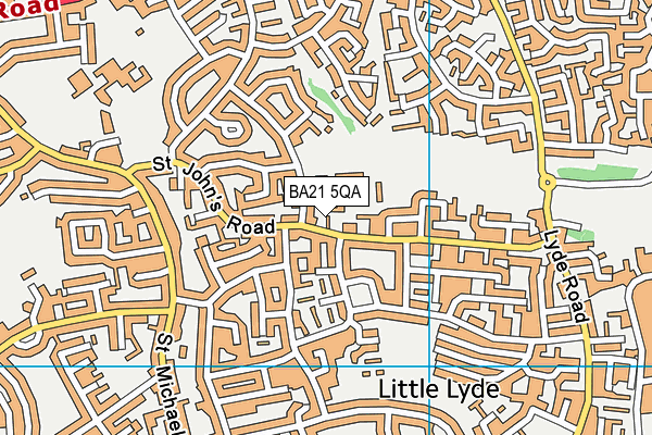 BA21 5QA map - OS VectorMap District (Ordnance Survey)