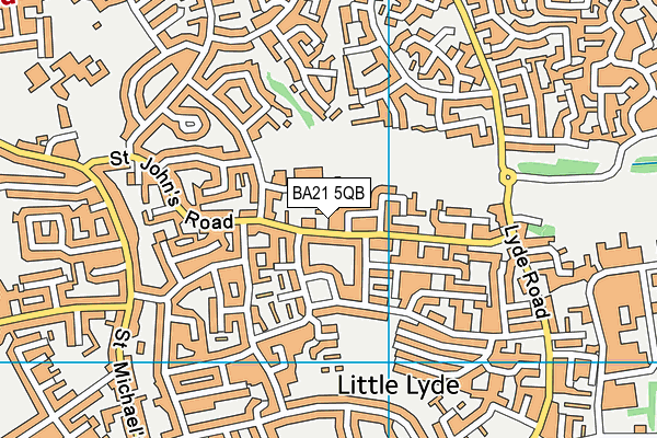 BA21 5QB map - OS VectorMap District (Ordnance Survey)