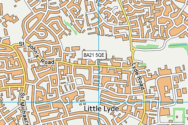 BA21 5QE map - OS VectorMap District (Ordnance Survey)